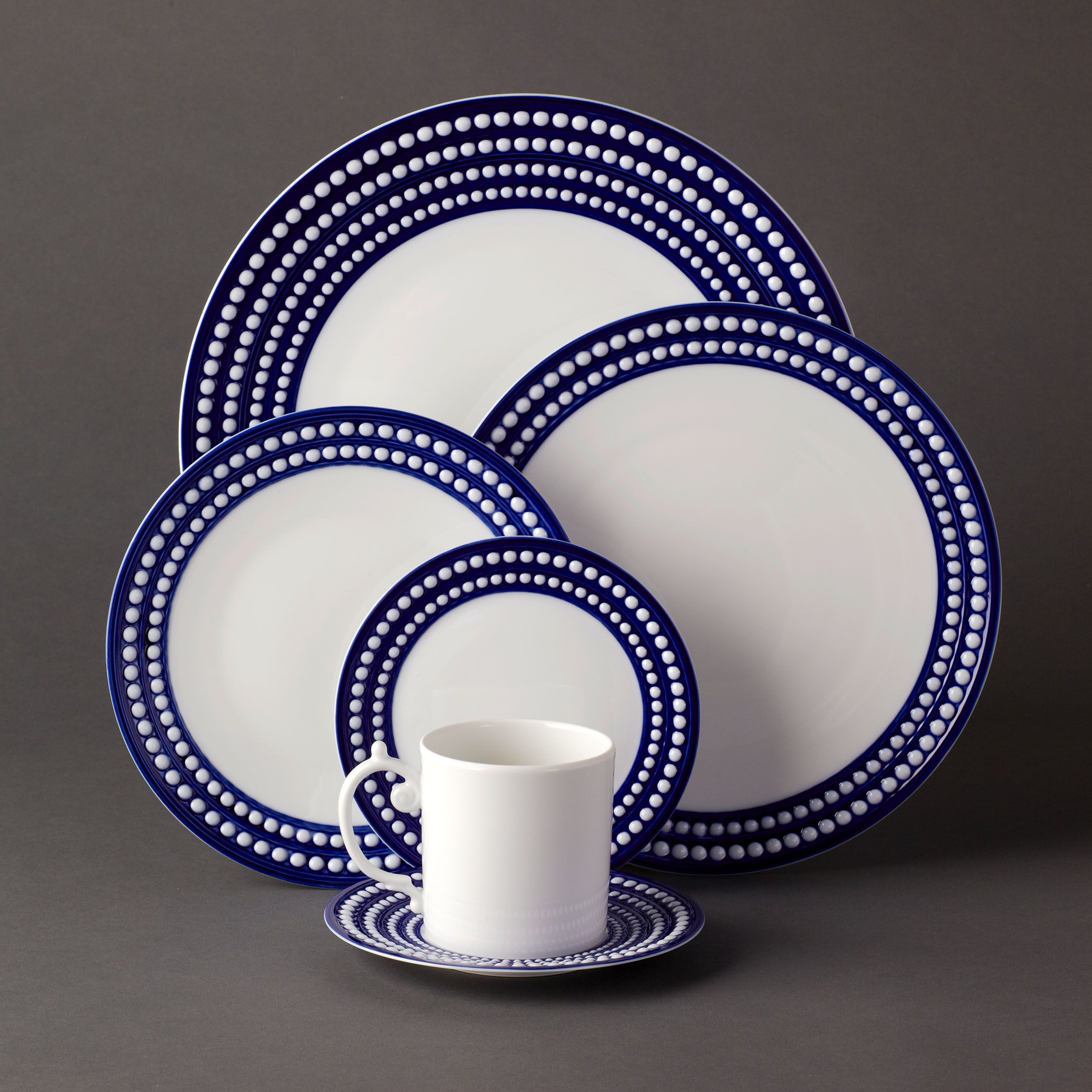 L'Objet Perlée Bleu Dinner Plate/엘오브제 블루 디너접시 27cm