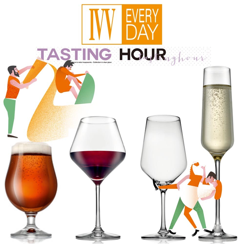 IVV Tasting Hour Red Wine Glasses/아이비비 테이스팅 아워 레드 와인잔 2 PCS/세트