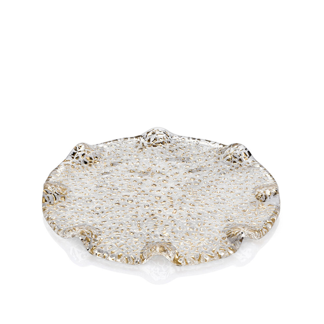 IVV Special Scalloped Gold Decoration Dessert Plate/아이비비 스페셜 스칼럽트 골드 데코레이션 디저트접시 19cm