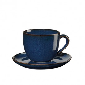 ASA Selection Saisons Midnight Blue Cappuccino Cup with Saucer/아사 셀렉션 세조 미드나잇 블루 카프치노잔 세트 230ml